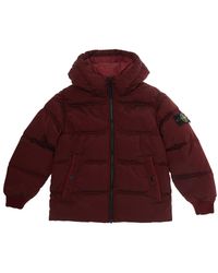 Stone Island - Short Parka Tech Fabric Padded Jackets - Lyst