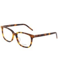 Saint Laurent - Eyeglasses Square Full Rim, Havana Frame And Clear Demo Lens Slm110-F005 - Lyst