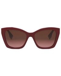 Fendi - Sunglasses Square Full Rim, Shiny Frame And Gradient Lens Fe40151I66F - Lyst