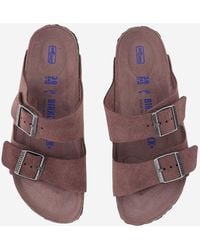 Birkenstock - Sandals Arizona Suede Leather And Cork - Lyst