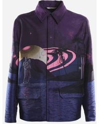 Valentino Synthetic Valentino Nylon Jacket With Water Nights Print 