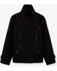 Golden Goose - Denim Jacket With Floral Details - Lyst