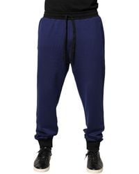Dolce & Gabbana - Cotton Mid Waist Jogger Trousers Pants - Lyst