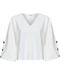 Max Mara - Top Mxmformo Viscose Crepe Knitwear - Lyst