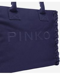 Pinko - Cotton Shopper Bag Handbags - Lyst