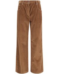 Brunello Cucinelli - Straight Velvet Pants - Lyst