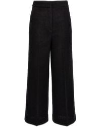 Moschino - Cropped Bouclè Pants With Tailored Silhouette - Lyst