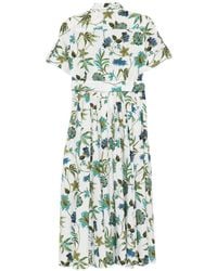 Fay - Printed Cotton Chemisier Dress - Lyst