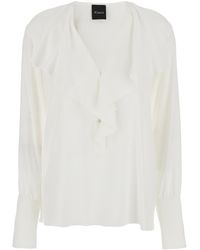 Le Plain - Lightweight Ruffled Shirt For Acetate Silk And Blouses - Lyst