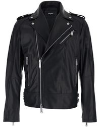 DSquared² - Jacket With Three Zip Pockets On The Front - Lyst