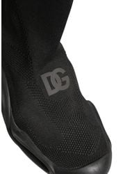 Dolce & Gabbana - Slip On Wave Socks Sneakers Shoes Polyester Viscose - Lyst