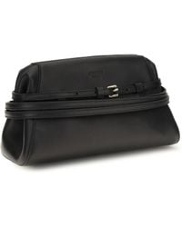 Moschino - Clutch With Belt Detail Goatskin (Hircus Goatskin) Shoulder Bags - Lyst