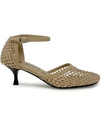 Elena Iachi - Leather/Glitter Sandals - Lyst