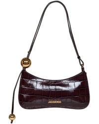 Jacquemus - Dark Burgundy The Bisou Perle Beaded Shoulder Bag - Lyst