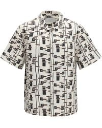 Prada - Patterned Bowling Shirt Cotton; Silk - Lyst