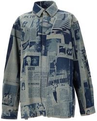 Jean Paul Gaultier - Shirt With Newspaper Print Cotton - Lyst