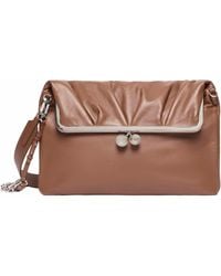 Weekend by Maxmara - Envelope Clutch Pasticcino Tan Leather Handbags - Lyst