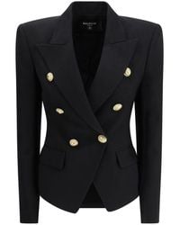 Balmain - Wool Oves Aries Blazer Clothing - Lyst