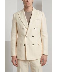 Brunello Cucinelli - Cream Wool Silk Linen Suit - Lyst