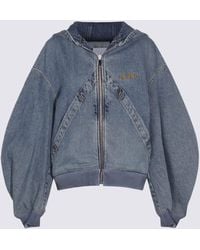 The Attico - Hooded Denim Jacket - Lyst