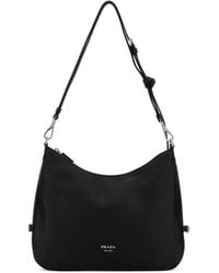 Prada - Black Leather Large Fold Shopping Bag - Lyst
