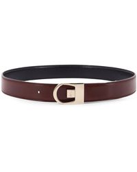 Saint Laurent - Reversible Leather Belt - Lyst