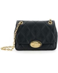 Burberry - Quilted Crossbody Bag With Ekd Plaque On The Front And Chain-Link Shoulder Strap - Lyst