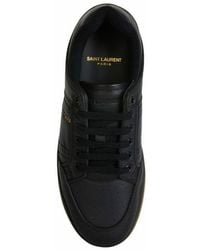Saint Laurent - Calf Leather Low Top Sneakers - Lyst