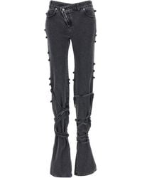 McQueen - Jeans Asymmetric Closure Cotton - Lyst