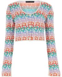 Marco Rambaldi - Embroidered Linen Blend Cardigan - Lyst