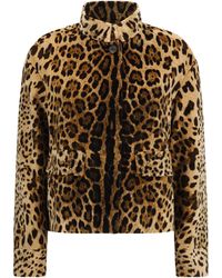 Max Mara - Printed Smooth Velvet Boxy Jacket Cotton - Lyst
