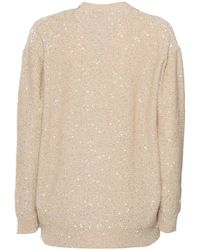 Fabiana Filippi - Sequin Cotton Ribbon V Neck Cardigan - Lyst
