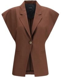 Pinko - Rustic-Effect Sleeveless Jacket Viscose; Polyester; Elastane - Lyst