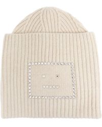 Acne Studios - Woolen Hat With Logo - Lyst