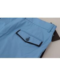 Dolce & Gabbana - Cotton Silk Trousers Chinos Pants - Lyst