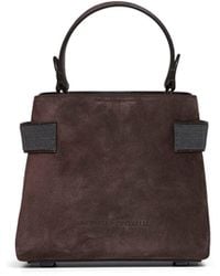 Brunello Cucinelli - Top-Handle Bag Espresso Essence Handbags - Lyst