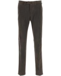 PT Torino - Charcoal Stretch Modal Blend Pant - Lyst