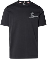 3 MONCLER GRENOBLE - Navy Cotton T-shirt - Lyst