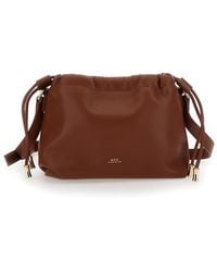 A.P.C. - 'Ninon Mini' Crossbody Bag With Embossed Logo On The Front And Adjustable Shoulder Strap - Lyst