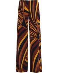 PUCCI - Satin Jersey Pants Iride Print Viscose; Elastane Trousers - Lyst