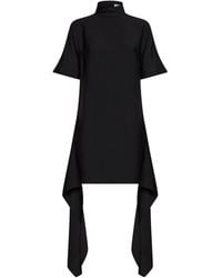 Alaïa - Viscose Asymmetric T-Shirt Mini Dress - Lyst