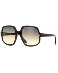 Tom Ford - Square Full Rim, With A Shiny Frame And Gradient Smoke Lens - Lyst