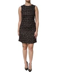 Dolce & Gabbana - Sleeveless Mini Tweed A-Line Dress - Lyst