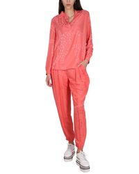 Stella McCartney - Silk Blend Pants Viscose Trousers - Lyst