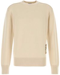 Burberry - Sand Wool Sweater - Lyst