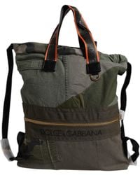 Dolce & Gabbana - Military Green Patchwork Rucksack Backpack Bag - Lyst