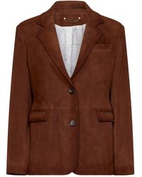 Golden Goose - Waxed Suede Robyn Blazer - Lyst