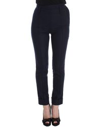 Ermanno Scervino - Blue Virgin Wool Slim Fit Casual Pants - Lyst