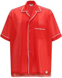 Moschino - Technical Mesh Shirt With Reversed 22 Print - Lyst