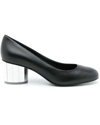 Ferragamo - Farrah Slip-On Leather Pumps - Lyst